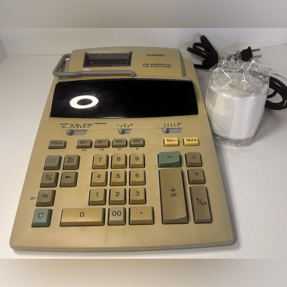 Casio FR-2650 Plus Tax & Exchange Desktop Printing Calculator. Tested